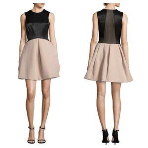 Halston Heritage  Sleeveless Fit Flared Dress Mini Women's Dress Size 0 ($445)
